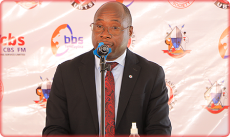 Chairman Central Governing Board Uganda Red Cross Society – Dr Kirunda Halid addresing stakeholders during the launch of the Kyandondo blood drive.