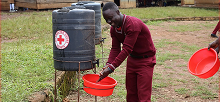 Water Hygiene and Sanitation (WASH) facilities were placed in schools, markets and other public places to promote hand washing as one of the ways for preventing the spread of Ebola. 
