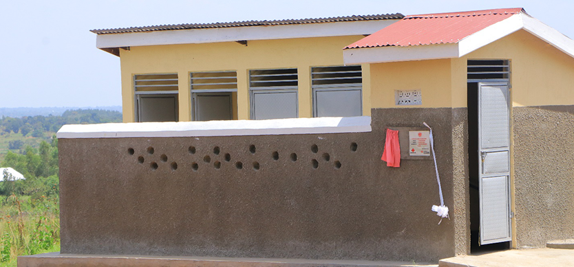 An improved stance latrine was constructed by URCS at Bugobi High School in Namutumba District as part of the Skybird program.